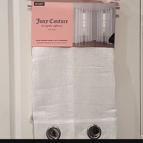 Juicy Couture Home Four Shimmery Window Panels w/Grommets - Picture 3 of 6
